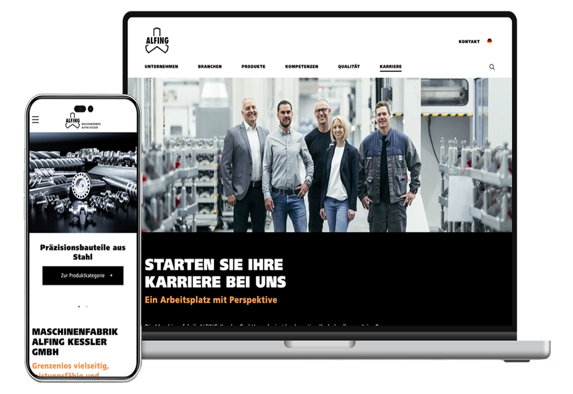 SINEOS Referenz Maschinenfabrik Alfing Mockup