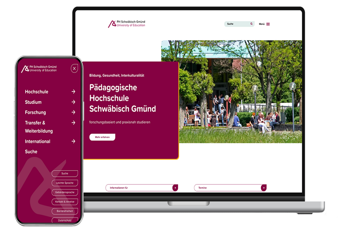 Referenz SINESO PH-Gmünd Mockup