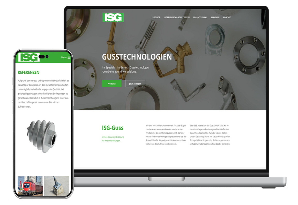 SINEOS Referenz ISG Guss Neuler Mockup