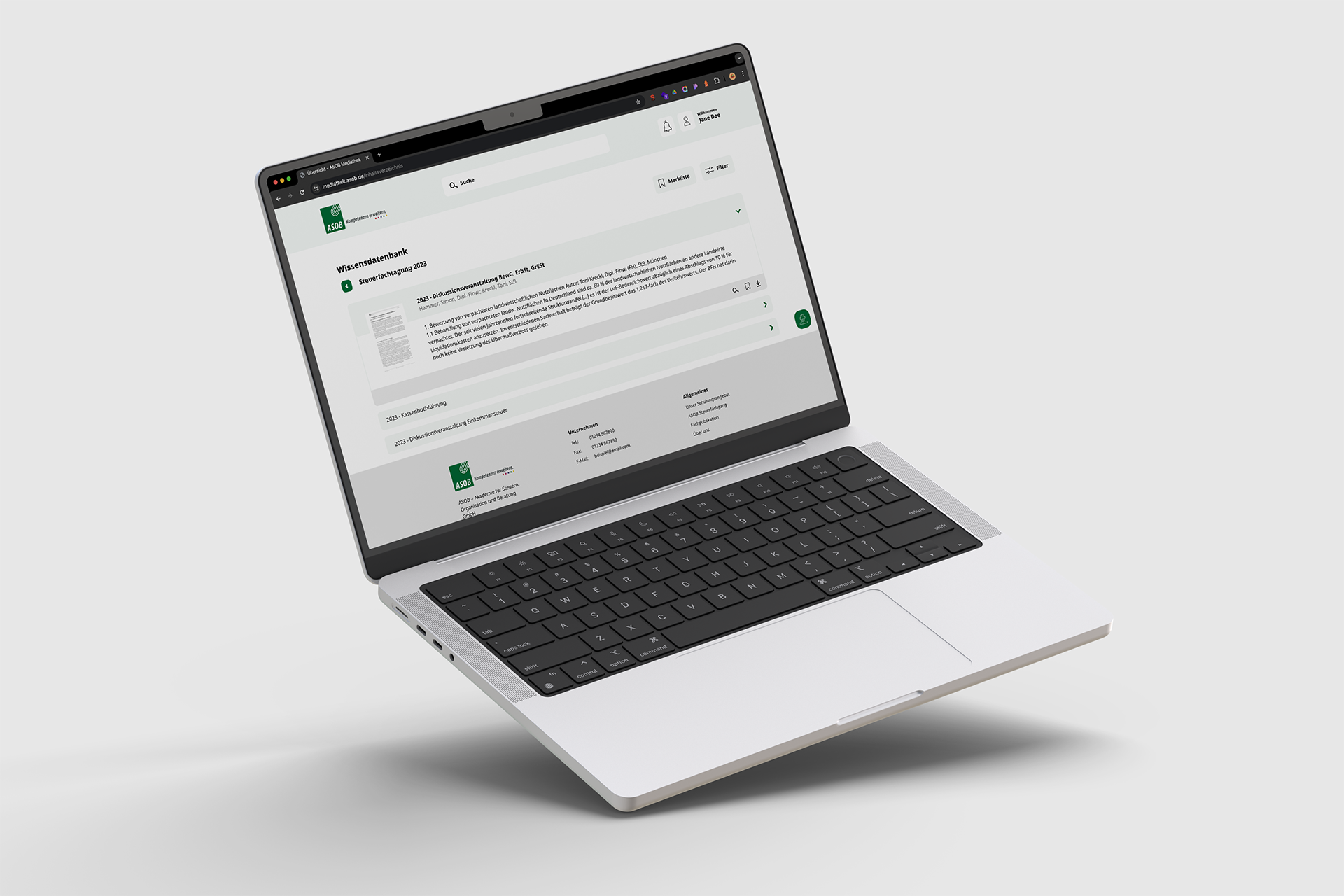 SINEOS Referenz ASOB Laptop